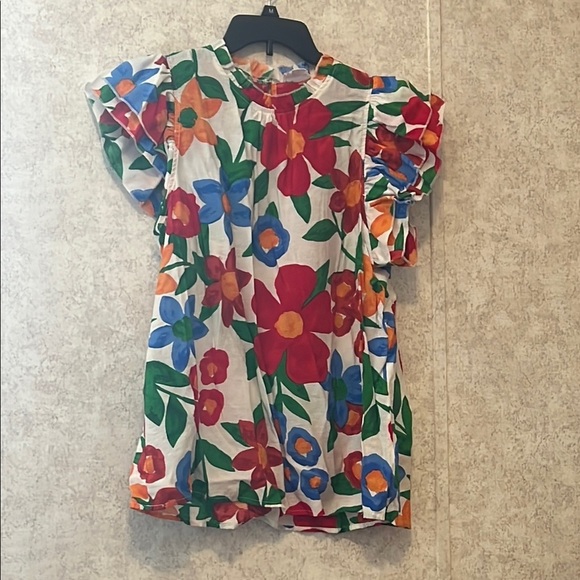 CHIC SOUL Floral Multicolor Women's Top, 1X - Picture 2 of 3